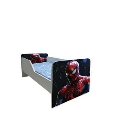Pat Copii Spiderman 5 Model Sleepy 2-8 ani Cu Saltea SafeNest 140x70 Cm  Ptv6444