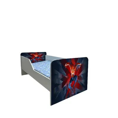 Pat Baieti 2-12 Ani Cu Spiderman 6, Model Sleepy, Saltea SafeNest 160x80 Cm Ptv6473
