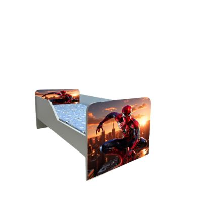 Pat Pentru Baieti 2-12 Ani Cu Spiderman 7, Model Sleepy, Cu Saltea Inclusa 160x80 Cm Ptv6496