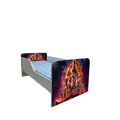 Pat Copii Avengers 2 Model Sleepy 2-6 ani Cu Saltea Inclusa 130x60 Cm  Ptv5854