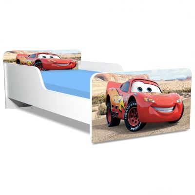 Pat Copii Cars 1 Model Creativ 2-12 ani Cu Saltea Inclusa 160x80 Cm  Ptv4582
