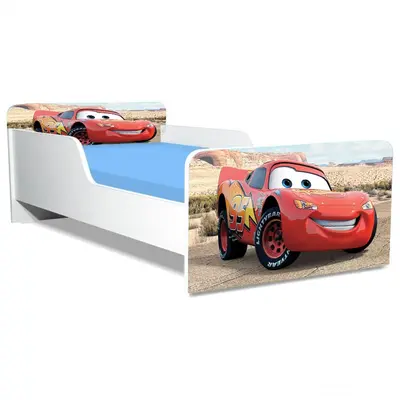 Pat Copii Cars 1 Model Creativ 2-16 ani Cu Saltea SafeNest 180x80 Cm  Ptv4585