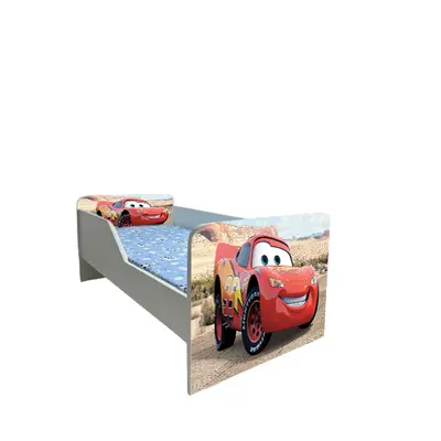 Pat Copii Cars 2 Model Sleepy 2-8 ani Cu Saltea SafeNest 140x70 Cm Ptv5935