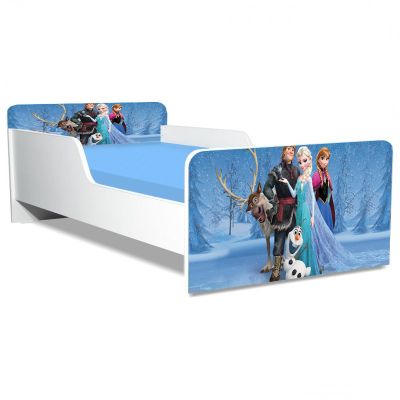 Patut Pentru Fetite 2-8 Ani Frozen 1, Model Creativ, Cu Saltea 140x70 Cm Inclusa Ptv5167