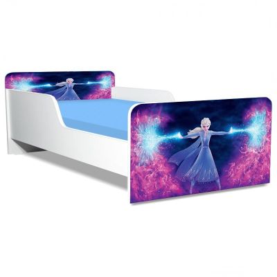 Pat Pentru Fete 2-16 Ani Frozen 2, Model Creativ, Cu Saltea De 180x80 Cm Inclusa Ptv5094