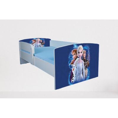 Pat Pentru Fetite 2-8 Ani Frozen 2, Cu Protectie Si Saltea De 140x70 Cm Inclusa Ptv4652