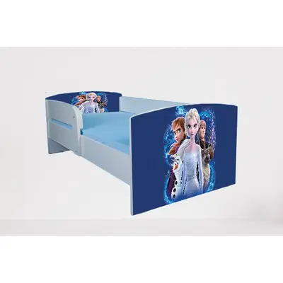 Pat Pentru Fete 2-16 Ani Frozen 2, Cu Protectie Si Saltea SafeNest de 180x80 Cm Ptv4658