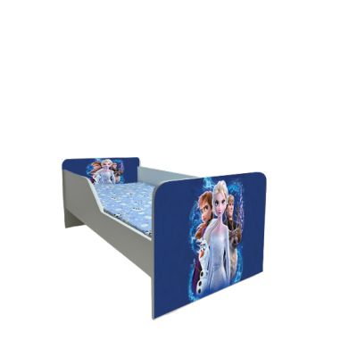 Pat Pentru Fete 2-12 Ani Frozen 2, Model Sleepy, Cu Saltea 160x80 Cm Inclusa Ptv5990