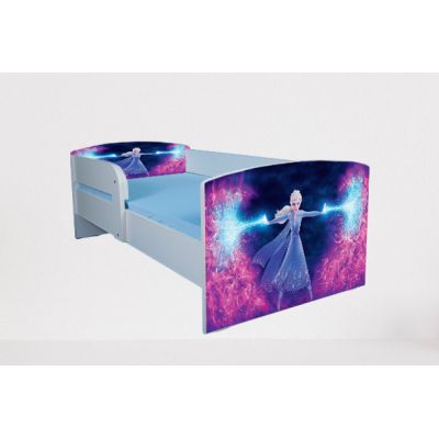 Pat Pentru Fete 2-16 Ani Frozen 3, Cu Protectie Si Saltea De 180x80 Cm Ptv4674