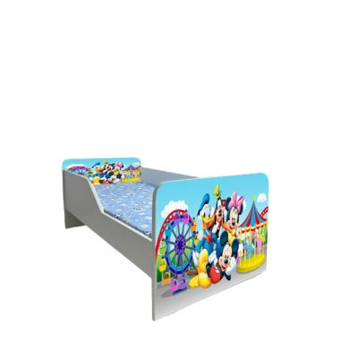 Pat Copii Mickey Si Prietenii 2 Model Sleepy 2-8 ani Cu Saltea Inclusa 140x70 Cm  Ptv6103