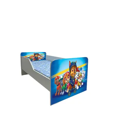 Pat Copii Paw Patrol Blue Model Sleepy 2-12 ani Cu Saltea SafeNest 160x80 Cm  Ptv5659