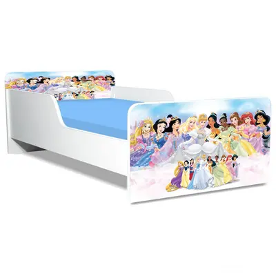 Pat Copii Princess Model Creativ 2-8 ani Cu Saltea SafeNest 140x70 Cm Ptv5377