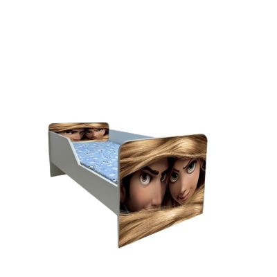 Pat Copii Rapunzel Model Sleepy 2-12 ani Cu Saltea Inclusa 160x80 Cm  Ptv6225