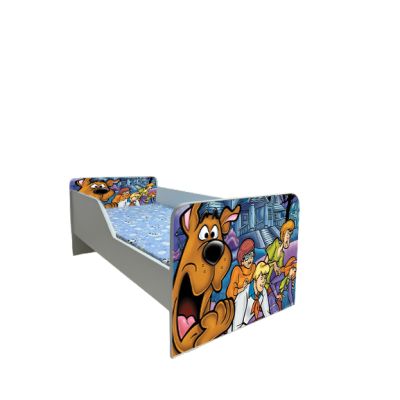 Pat Copii Scooby Doo Model Sleepy 2-6 ani Cu Saltea Inclusa 130x60 Cm  Ptv6235