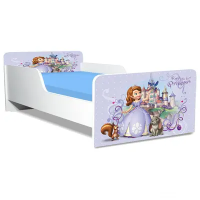 Pat Copii Sofia 2 Model Creativ 2-16 ani Cu Saltea SafeNest 180x80 Cm  Ptv5446