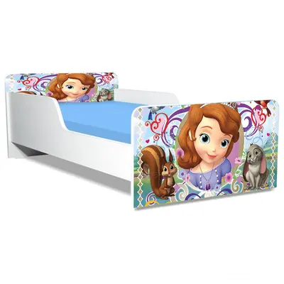 Pat Copii Sofia 3 Model Creativ 2-12 ani Cu Saltea SafeNest 160x80 Cm  Ptv5459