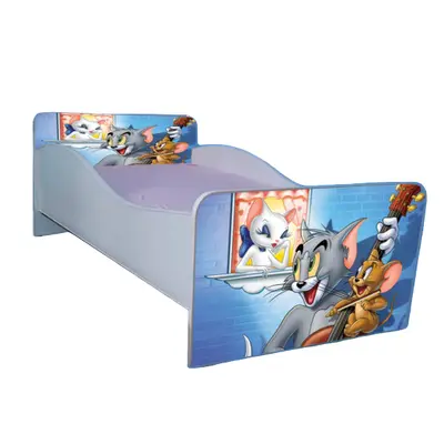 Pat copii 2-16 ani Tom & Jerry, model cu saltea de 180x80 Cm inclusa Ptv4080