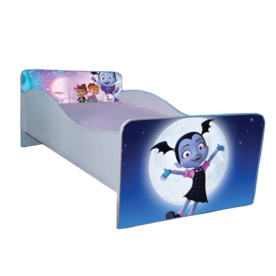 Patut pentru fetite 2-6 ani Vampirina, cu saltea inclusa de 130x60 Cm Ptv2143