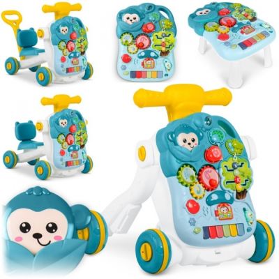 Antemergator 4 in 1 cu diverse activitati si sunete ricokids 781500 - albastru edeedi781500