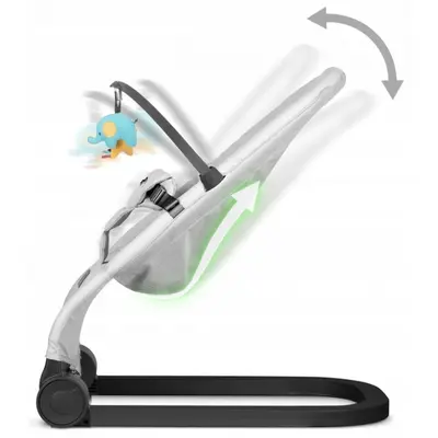 Balansoar pentru copii 2 in 1 cu jucarii, nukido 705201, gri deschis edeedi705201