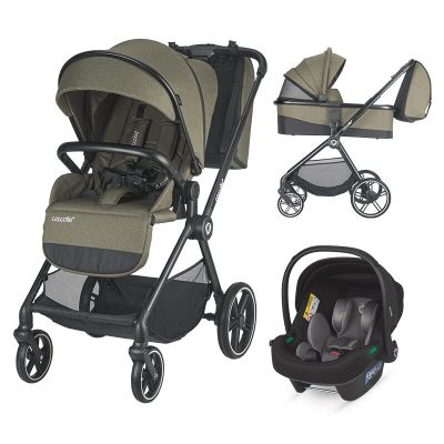 Carucior modular 3in1 coccolle lissia moss green + scoica auto isize coccolle knox anthracite smb324065680324080364
