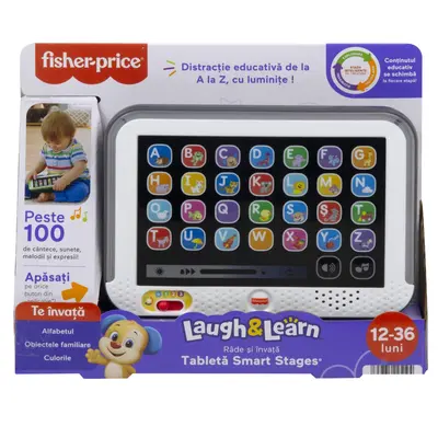 FISHER PRICE LAUGH LEARN TABLETA SMART CU 3 NIVELURI DE DEZVOLTARE LIMBA ROMANA VIVMTHXB71