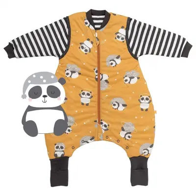Sac de dormit cu picioruse si maneca lunga detasabila Panda 60 cm + manseta 2.5 Tog BBXCJ787-25FSN