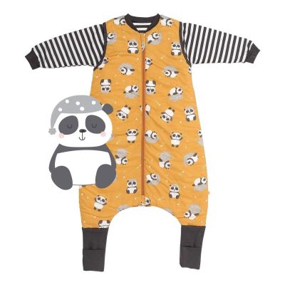 Sac de dormit cu picioruse si maneca lunga detasabila Panda 90 cm + manseta 3.5 Tog BBXCJ782-35FSN
