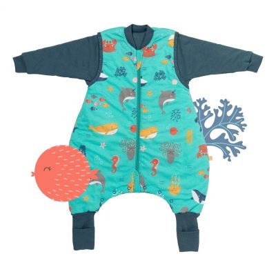 Sac de dormit cu picioruse si maneca lunga detasabila Under the Sea 70 cm + manseta 3.5 Tog BBXCJ790-35FSN