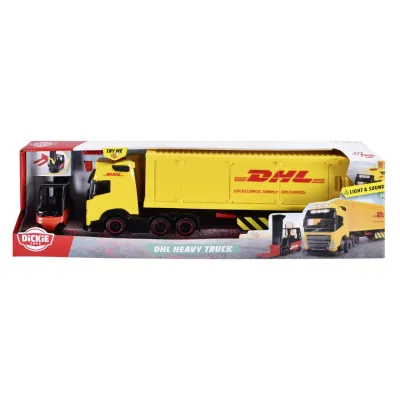 DICKIE SET CAMION DHL SI STIVUITOR CU SUNETE SI LUMINI 35CM VIV203747018