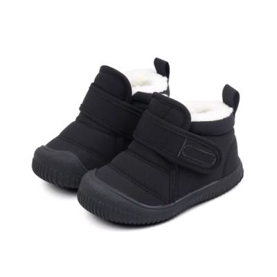 Ghete negre de iarna pentru copii, cu blana calduroasa si talpa antiderapanta mdmy556-3-de