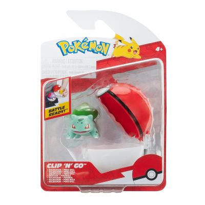 Pokemon - Set 2 figurine Clip n Go, Bulbasaur #1 with Poké Ball W18 BKFPKW3634