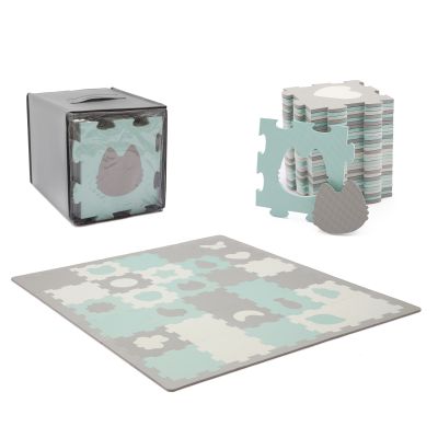 COVORAS DE JOACA KINDERKRAFT LUNO SHAPES, PUZZLE 3D, SPUMA, MINT VIVKPLUSH00MIN0000