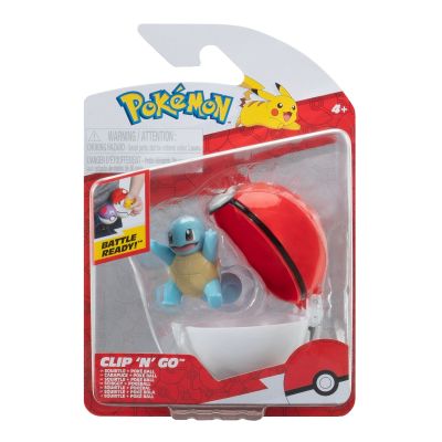 Pokemon - Set 2 figurine Clip n Go, Squirtle #3 with Poké Ball W18 BKFPKW3636