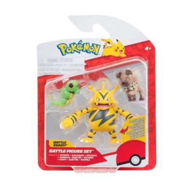 Pokemon - Set 3 figurine de actiune, Caterpie, Rockruff, Electabuzz W21 BKFPKW3892