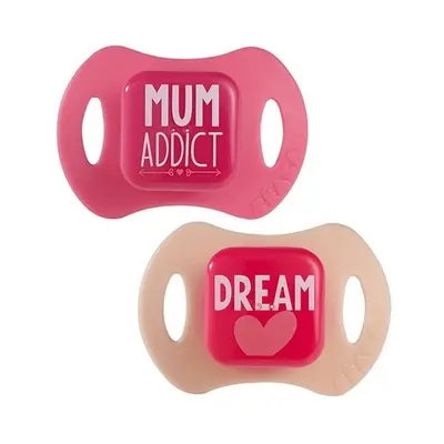 Set 2 suzete  ortodontice Beaba 3-12 luni modele fetite ERFB911582