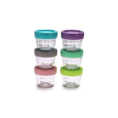 SET 6 RECIPIENTE STICLA PENTRU HRANA BEBE, MELII, 118 ML VIVML16600