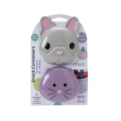 SET 2 RECIPIENTE HRANA BEBE, MELII, MODEL BULLDOG&CAT VIVML14800