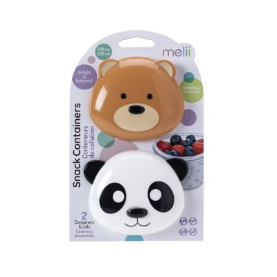 SET 2 RECIPIENTE HRANA BEBE, MELII, MODEL PANDA&BEAR VIVML14700