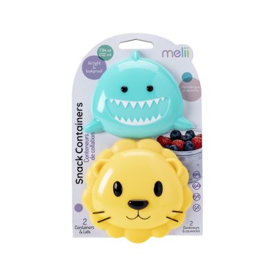 SET 2 RECIPIENTE HRANA BEBE, MELII, MODEL SHARK&LION VIVML14900