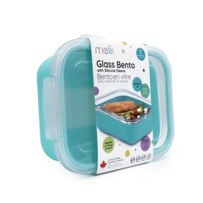 RECIPIENT STICLA 740 ML CU HUSA ANTIDERAPANTA SILICON MELII BLUE VIVML16961