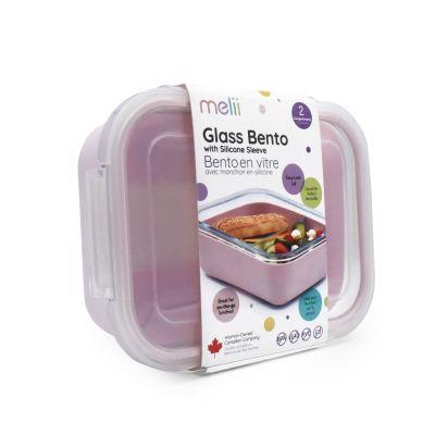 RECIPIENT STICLA 740ML CU HUSA ANTIDERAPANTA SILICON MELII ROZ VIVML16960