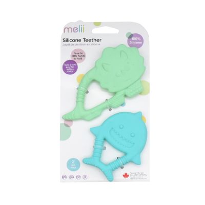 SET 2 JUCARII DENTITIE SILICON MELII MODEL DINO + RECHIN VIVML21710