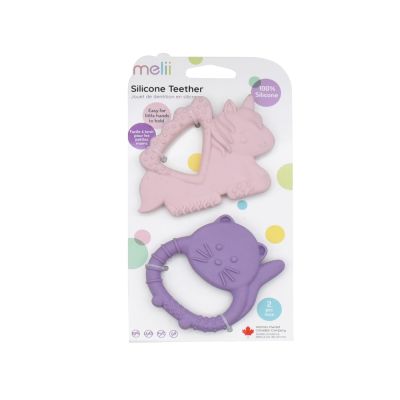 SET 2 JUCARII DENTITIE SILICON MELII MODEL UNICORN PISICA VIVML21711