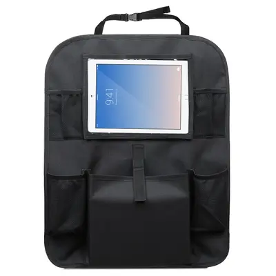 Organizator auto, Petite&Mars, Cu suport pentru tableta, Cu multiple buzunare, Black BYN849900
