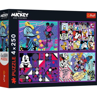 PUZZLE TREFL 4X250 DISNEY MICKEY MOUSE SI PRIETENII VIV13308