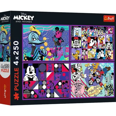 PUZZLE TREFL 4X250 DISNEY MICKEY MOUSE SI PRIETENII VIV13308