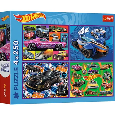 PUZZLE TREFL 4X250 HOT WHEELS MASINI DE CURSE VIV13312