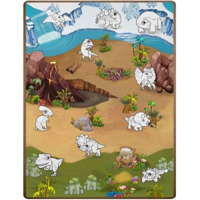 Salteluta de joaca 120 x 92 x 0.3 cm ricokids rk-343 - dino edeedi734402