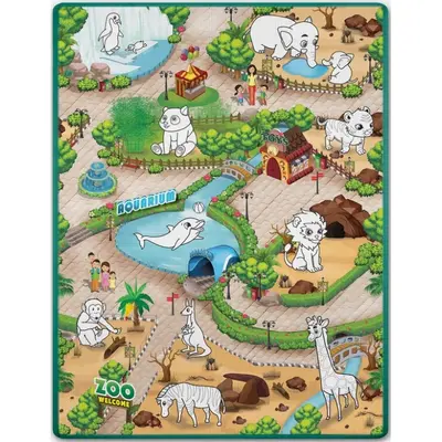 Salteluta de joaca 120 x 92 x 0.3 cm ricokids rk-343 - zoo edeedi734400